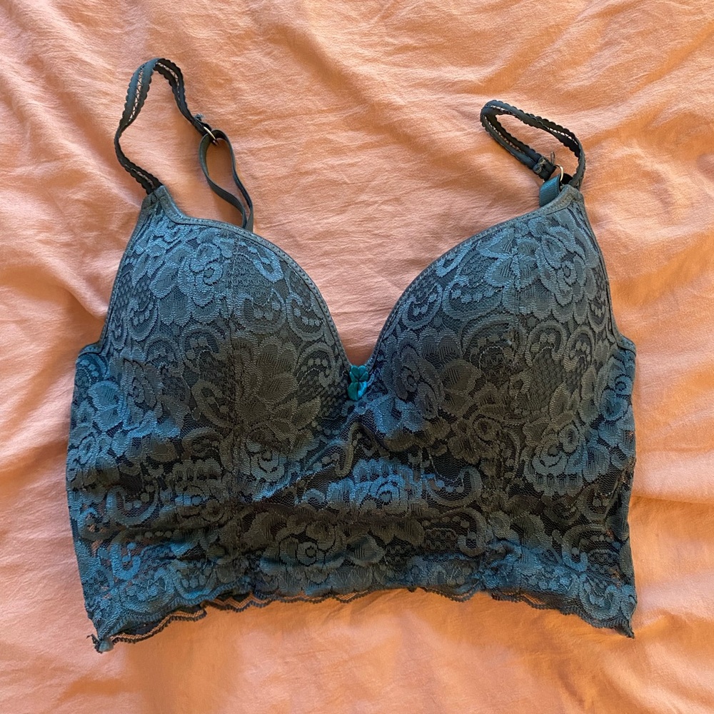 Teal padded bralette
